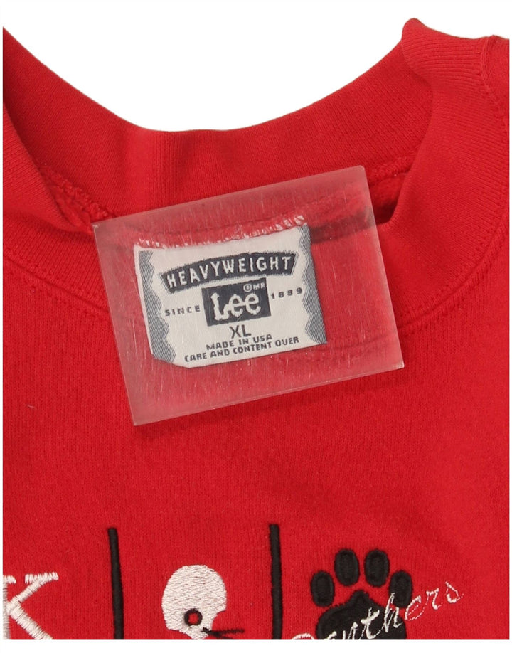 Lee Mens Graphic Sweatshirt Jumper XL Red Cotton
