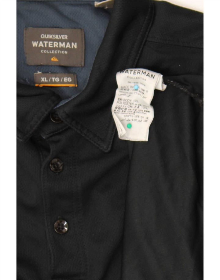 Quiksilver Mens Polo Shirt XL Black Polyester
