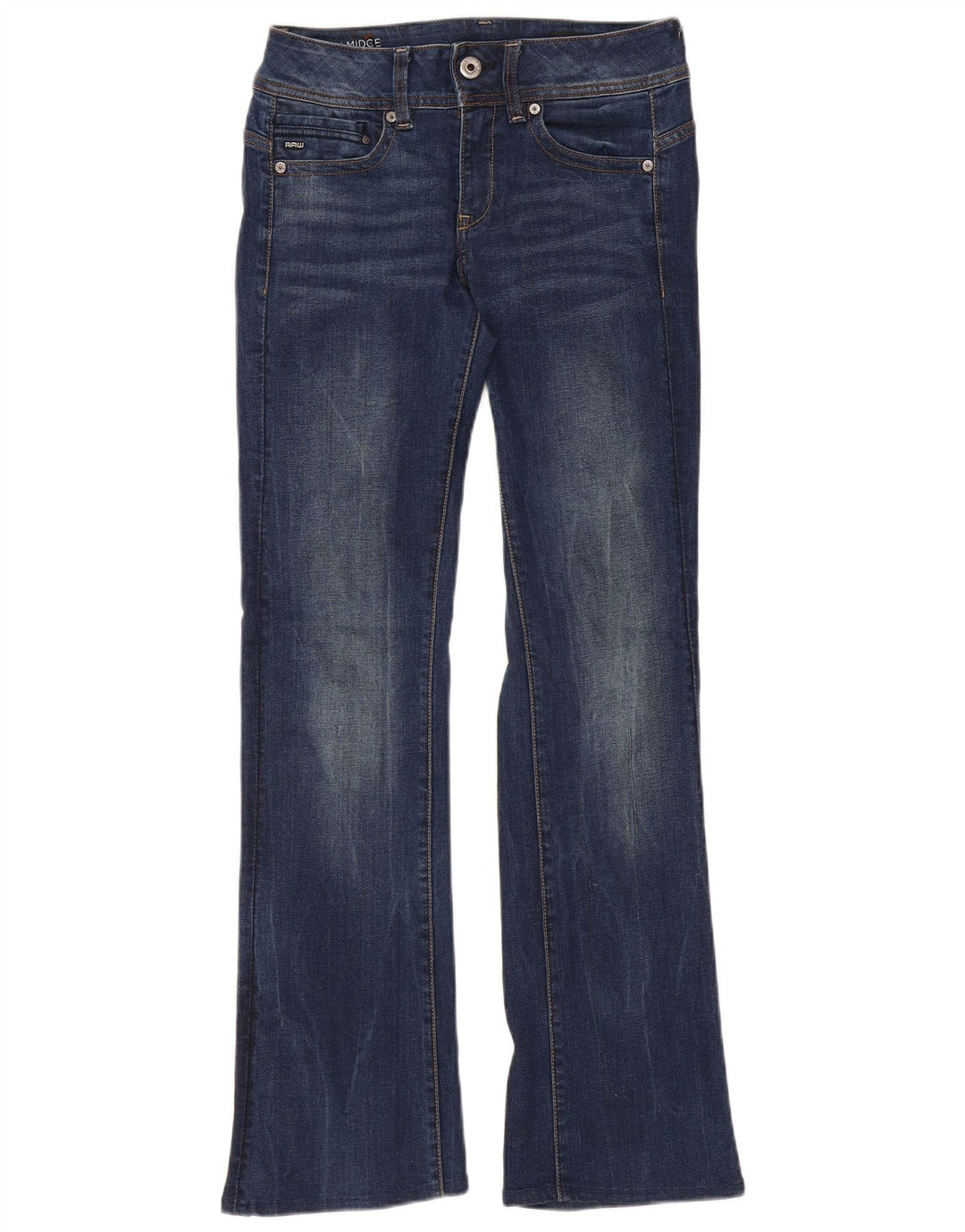 G-Star Womens Midge Bootcut Jeans W28 L32 Blue Cotton
