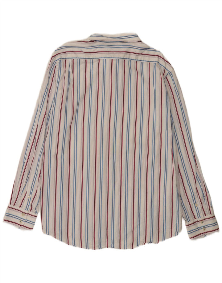 Ben Sherman Mens Shirt 2XL White Striped Cotton