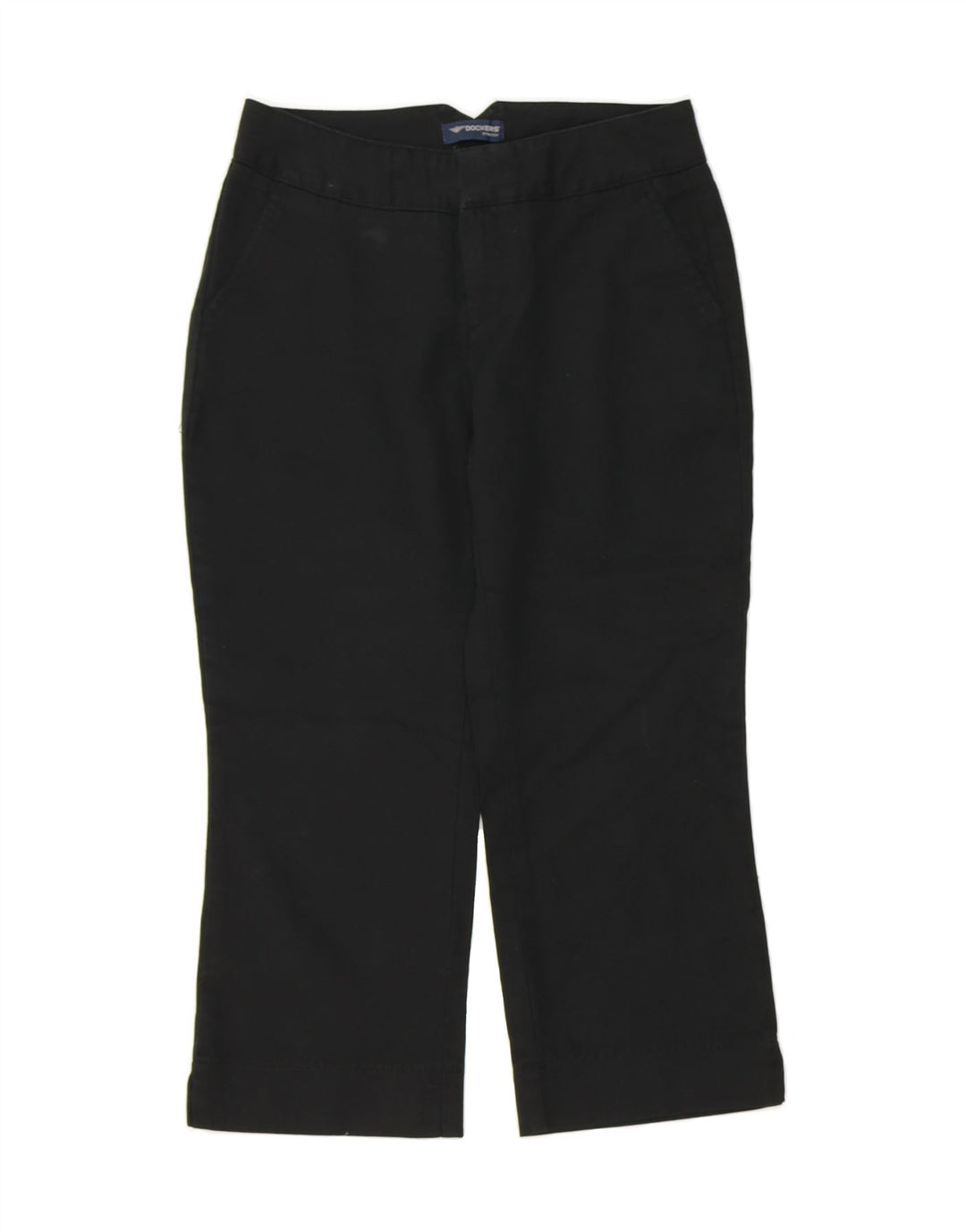 DOCKERS Womens Straight Capri Trousers W27 L31  Black Vintage Dockers and Second-Hand Dockers from Messina Hembry 