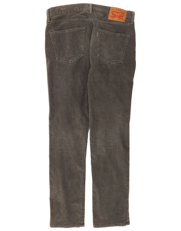 Levi's Mens 511 Slim Corduroy Trousers W32 L32 Grey
