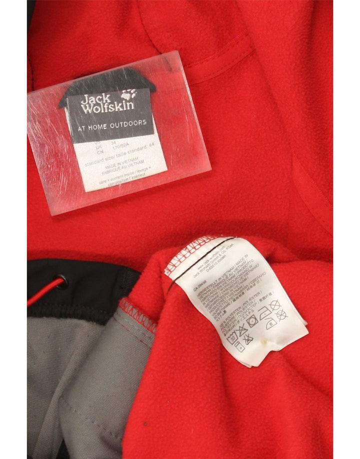 JACK WOLFSKIN Mens Hooded Windbreaker Jacket UK 34 Small Black Polyester