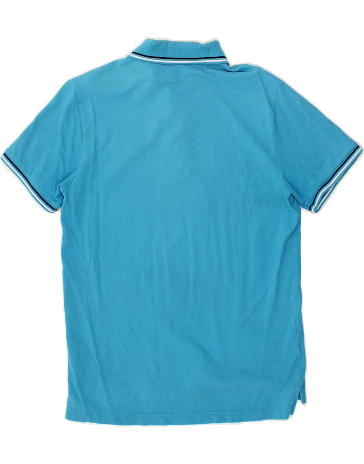 PUMA Mens Polo Shirt Medium Blue Cotton Vintage Puma and Second-Hand Puma from Messina Hembry 