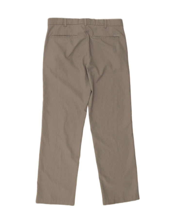 IZOD Mens Golf Slim Fit Chino Trousers W33 L32 Grey Polyester Vintage Izod and Second-Hand Izod from Messina Hembry 
