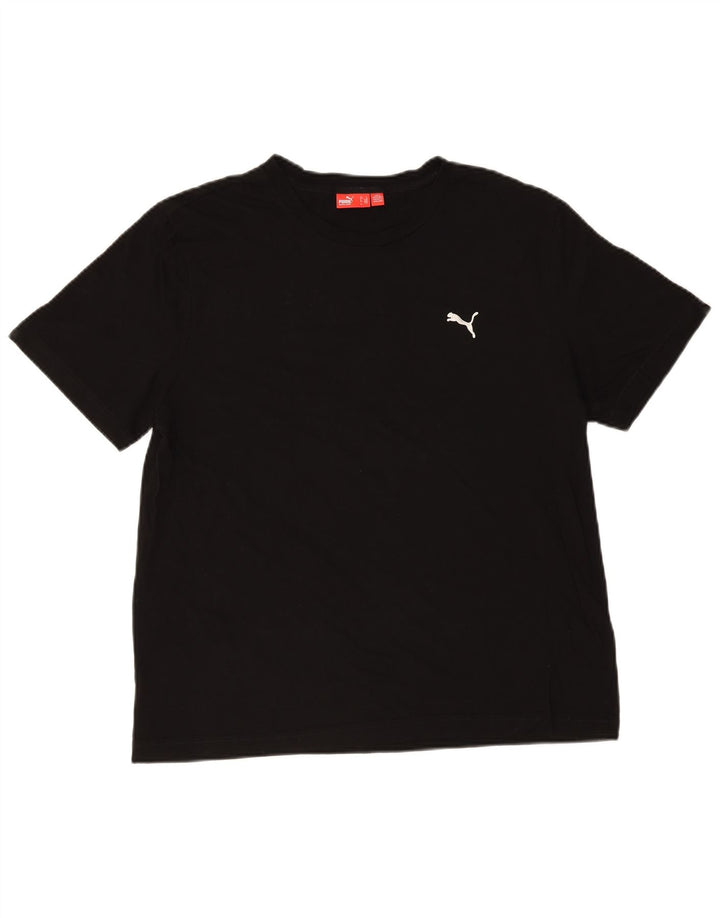 PUMA Mens T-Shirt Top Large Black Cotton