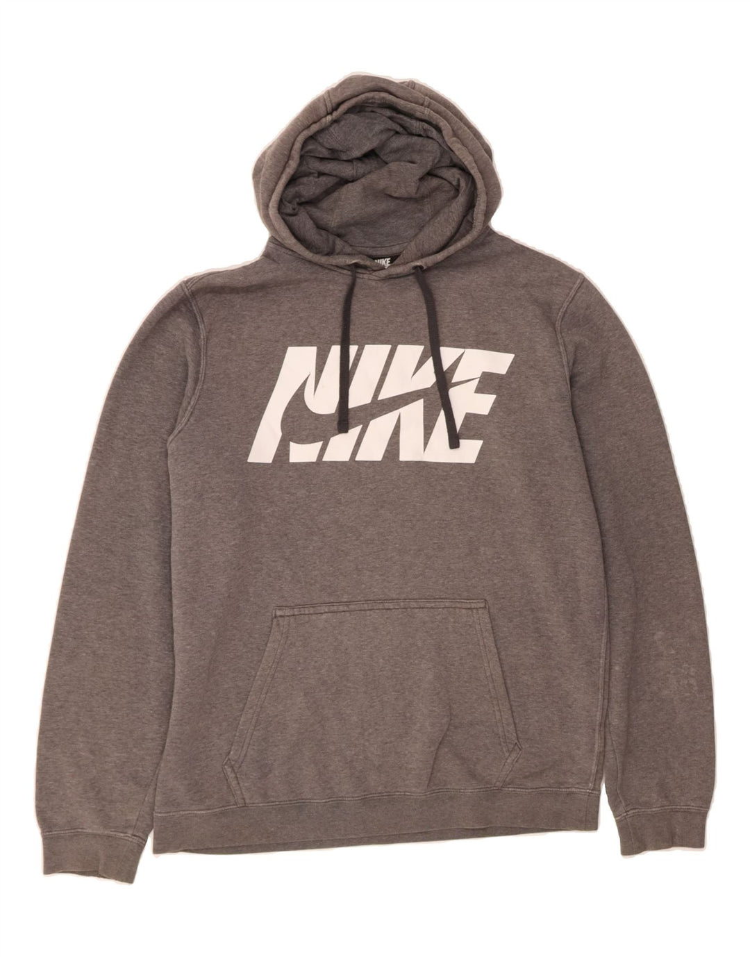 NIKE Mens Graphic Hoodie Jumper Medium Grey Cotton Vintage Nike and Second-Hand Nike from Messina Hembry 