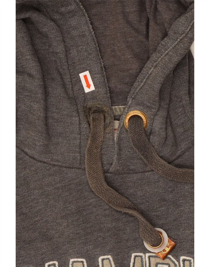 CHAMPION Womens Graphic Hoodie Jumper UK 16 Large Grey Cotton