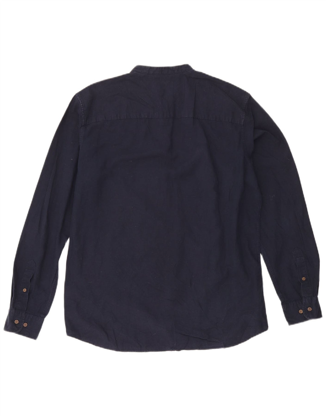 Jack & Jones Mens Slim Fit Pullover Shirt Large Navy Blue Cotton
