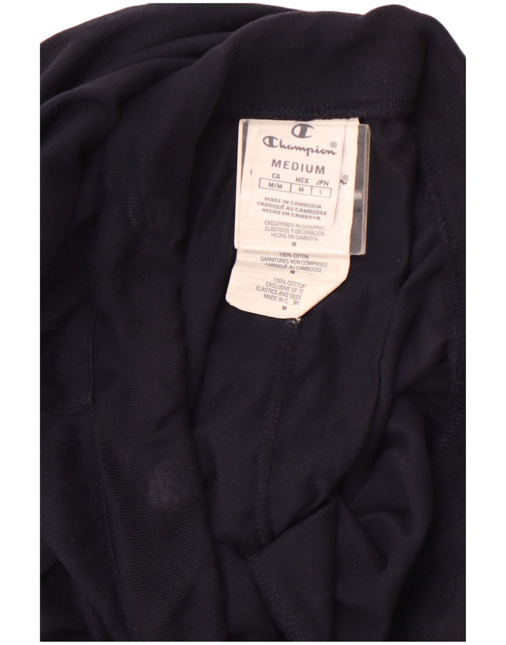 CHAMPION Womens Tracksuit Trousers UK 14 Medium  Navy Blue Cotton
