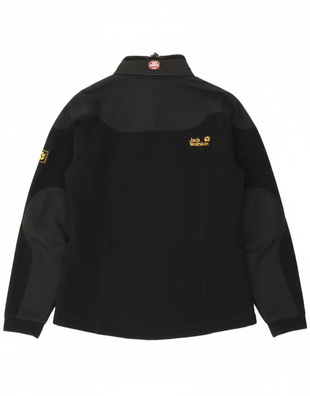JACK WOLFSKIN Womens Oversized Fleece Jacket UK 10 Small Black Colourblock