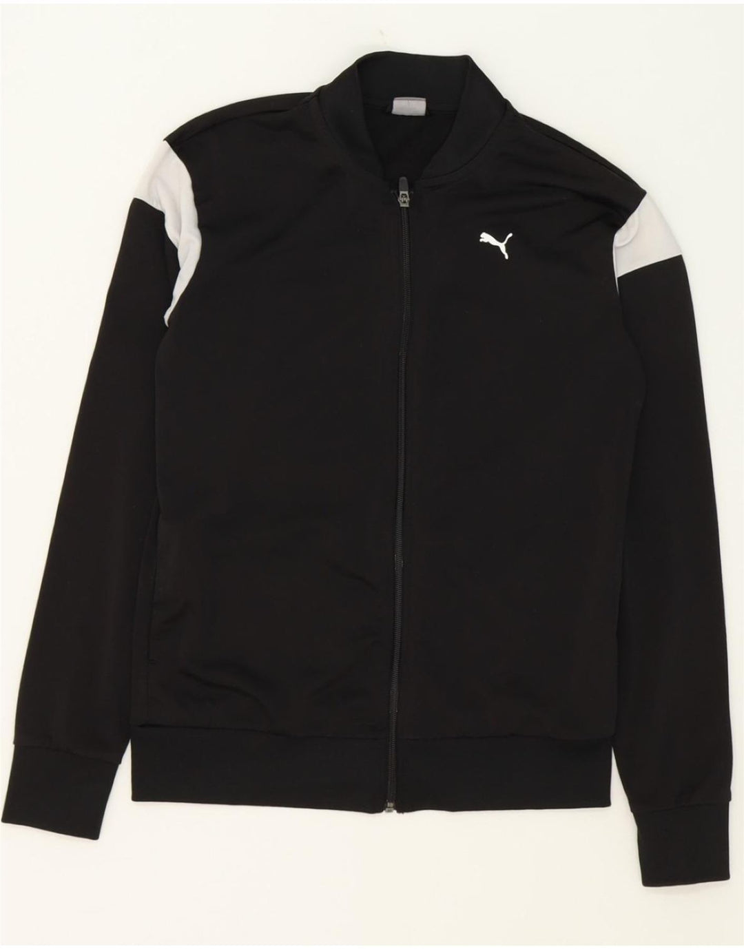 PUMA Womens Tracksuit Top Jacket UK 14 Medium Black Colourblock Polyester Vintage Puma and Second-Hand Puma from Messina Hembry 