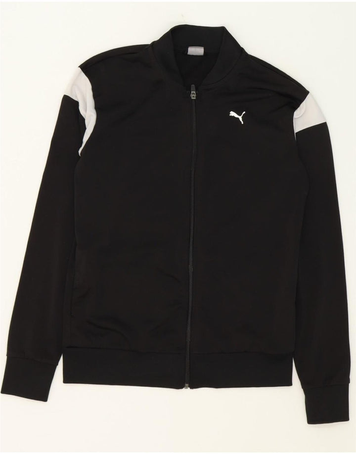 PUMA Womens Tracksuit Top Jacket UK 14 Medium Black Colourblock Polyester Vintage Puma and Second-Hand Puma from Messina Hembry 
