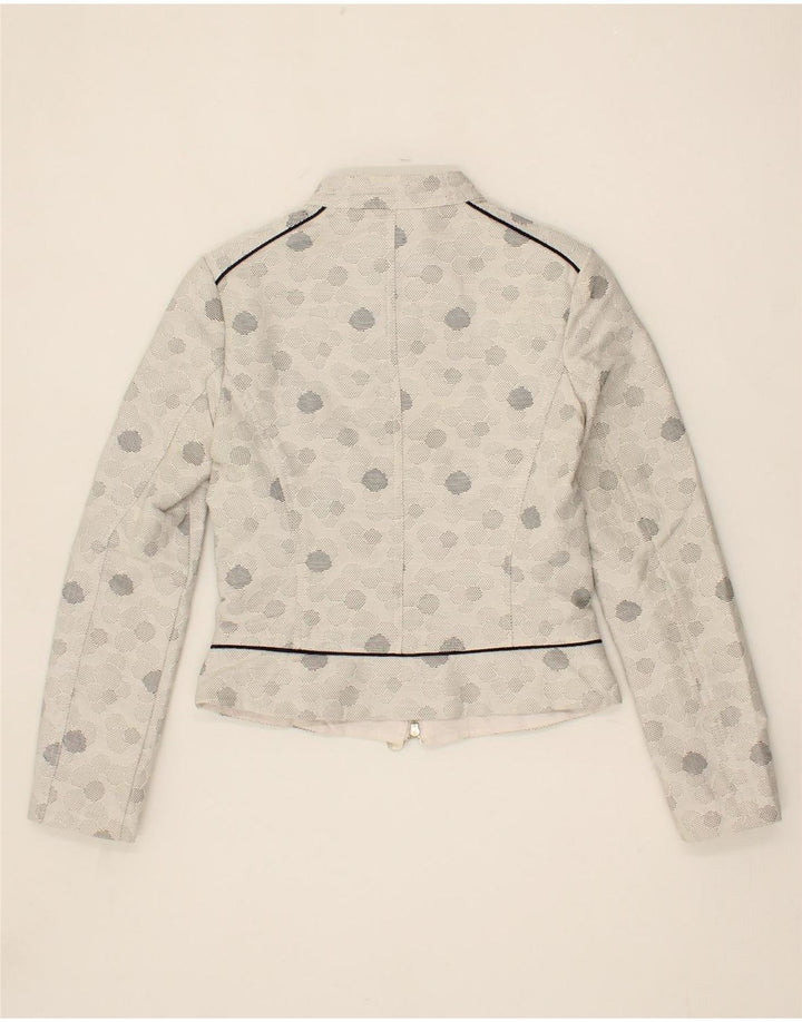 CARACTERE Girls Bomber Jacket 5-6 Years Grey Spotted Cotton Vintage Caractere and Second-Hand Caractere from Messina Hembry 