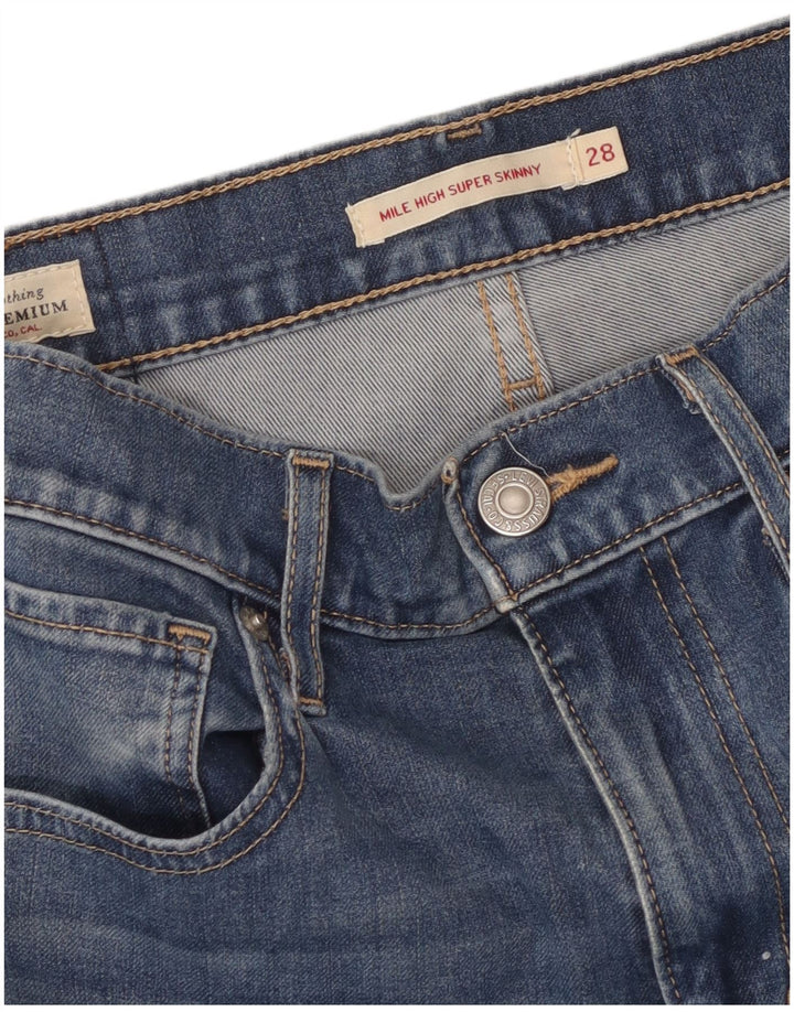 LEVI'S Womens Mile High High Waist Skinny Jeans W28 L29 Blue
