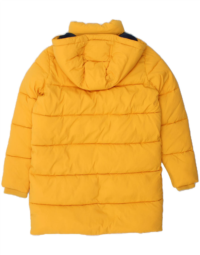TOMMY HILFIGER Mens Hooded Padded Coat UK 36 Small Yellow Polyamide Vintage Tommy Hilfiger and Second-Hand Tommy Hilfiger from Messina Hembry 