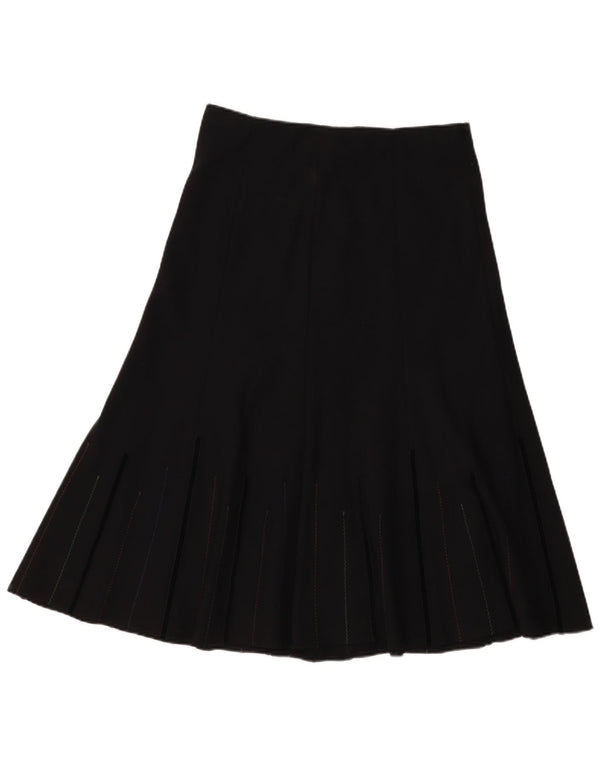 Marks & Spencer Womens A-Line Skirt UK 12 Medium W32 Black Polyester