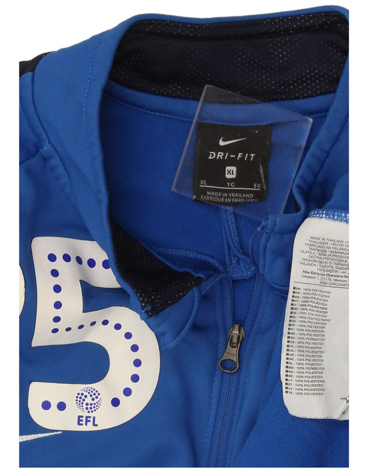 Nike Mens Dri Fit Graphic Pullover Tracksuit Top XL Blue Colourblock