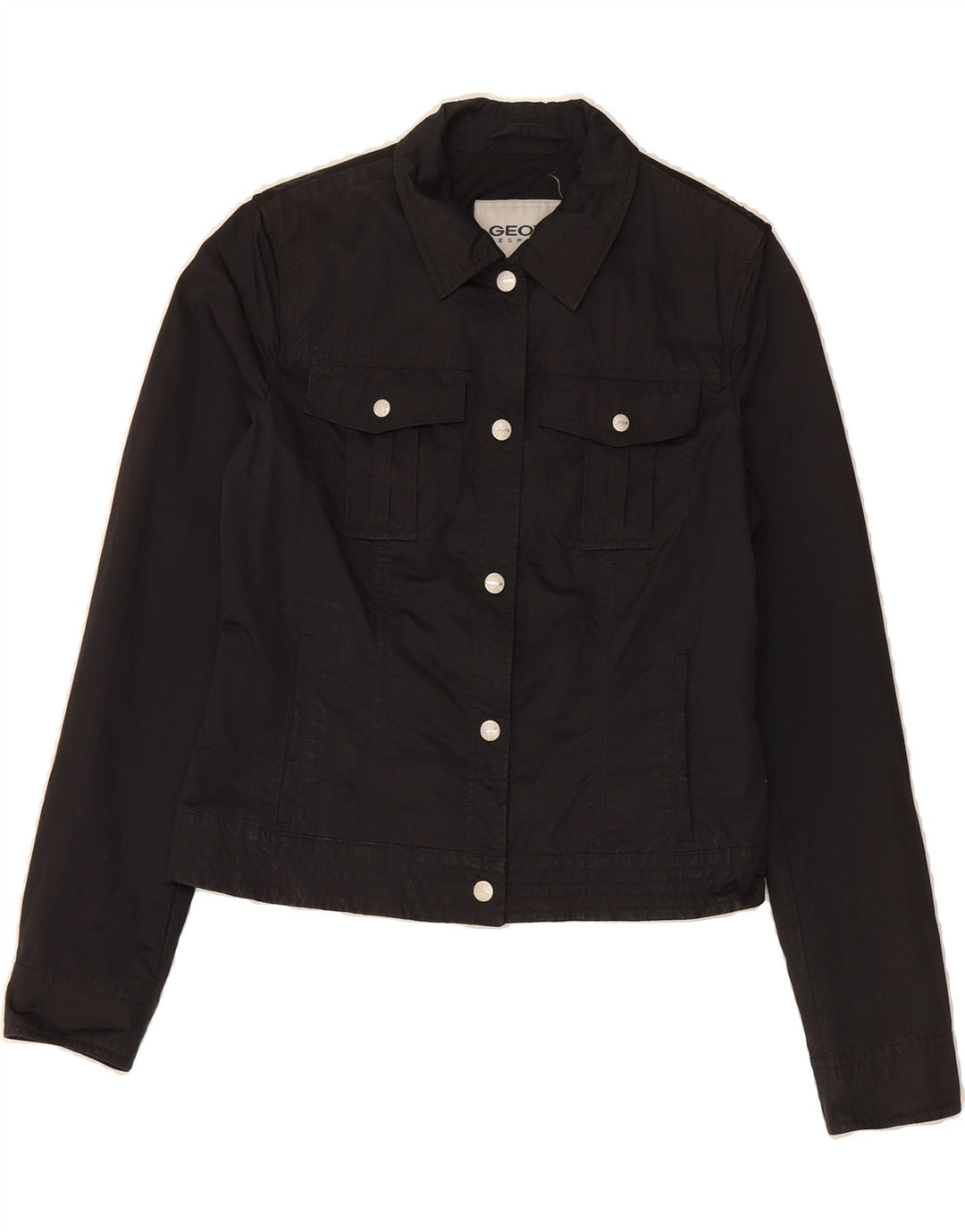 GEOX Womens Utility Jacket UK 10 Small Black Polyester Vintage Geox and Second-Hand Geox from Messina Hembry 