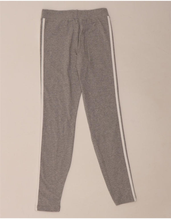ADIDAS Girls Leggings 13-14 Years  Grey Cotton