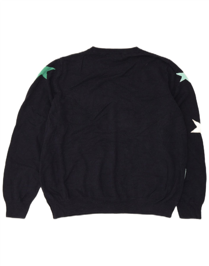 MARKS & SPENCER Womens Boat Neck Jumper Sweater UK 18 XL Navy Blue