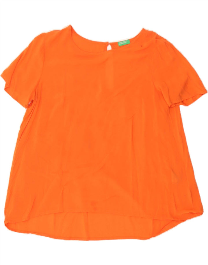 BENETTON Womens Blouse Top UK 6 XS Orange Vintage Benetton and Second-Hand Benetton from Messina Hembry 
