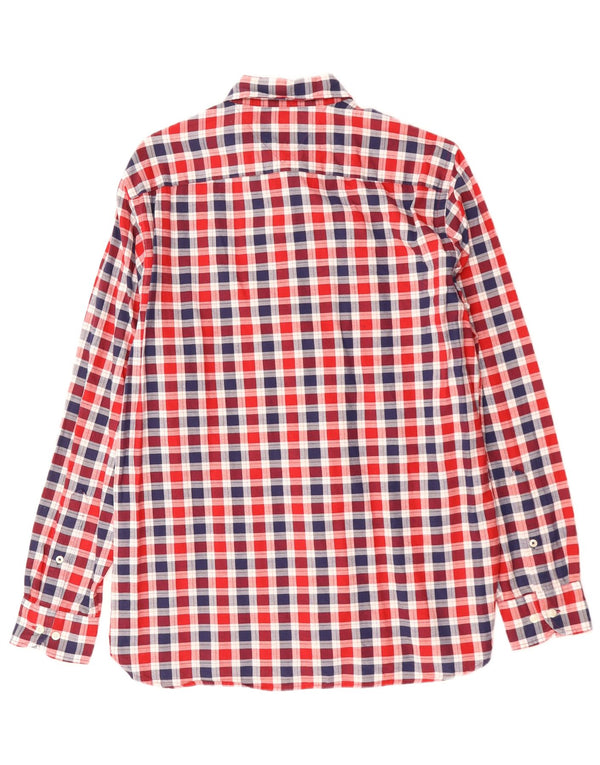 TOMMY HILFIGER Mens Regular Fit Shirt Medium Red Gingham Cotton
