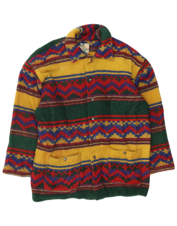 Akah Tex Mens Windbreaker Coat UK 39/40 Medium Multicoloured Geometric