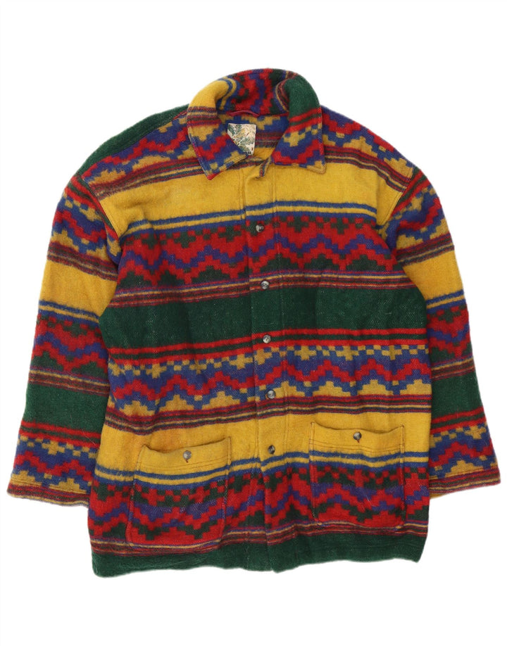 Akah Tex Mens Windbreaker Coat UK 39/40 Medium Multicoloured Geometric