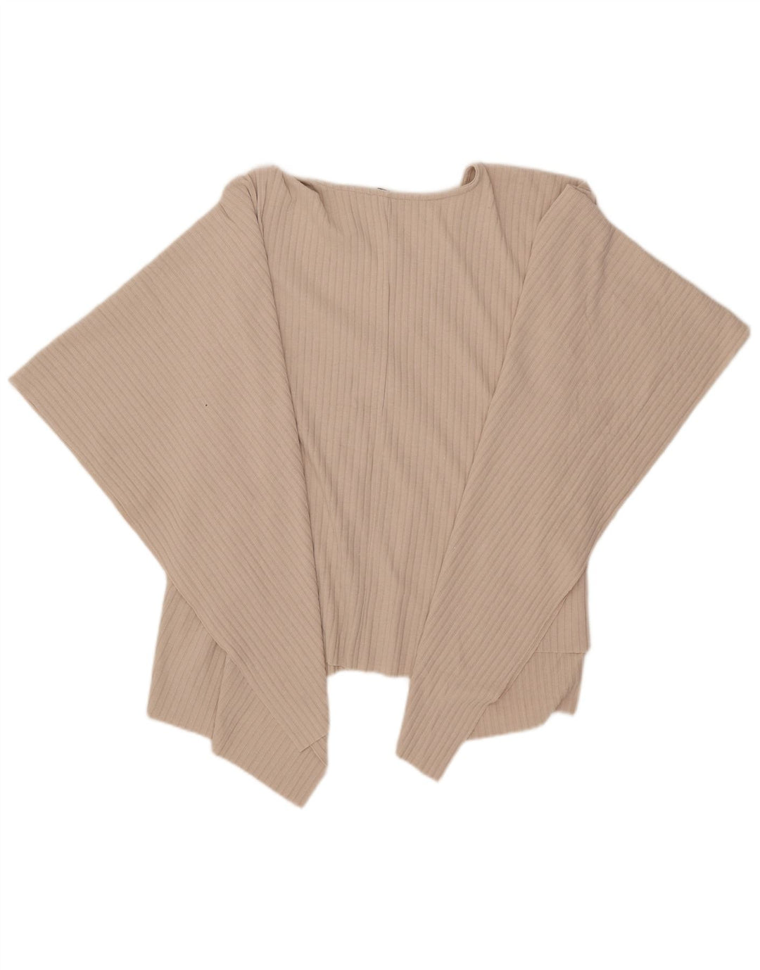 Zara Womens Asymmetric Poncho Blouse Top One Size Beige