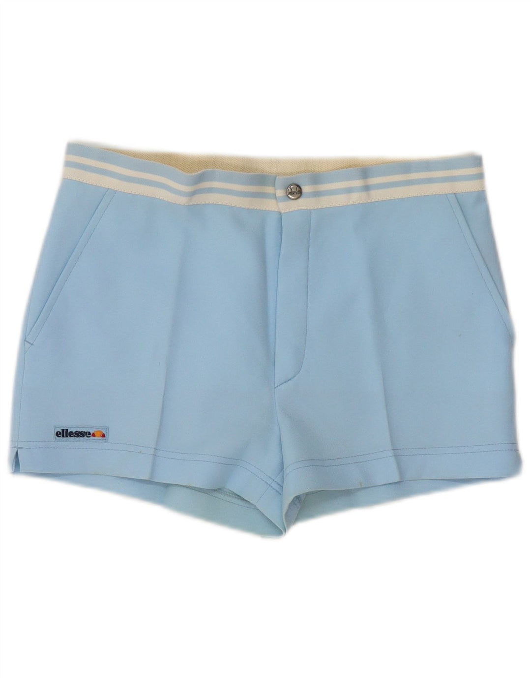 Ellesse Mens Casual Shorts IT 48 Medium W32 Blue Striped Polyester