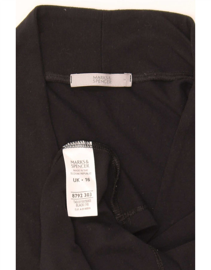 Marks & Spencer Womens Vest Top UK 16 Large  Black Viscose