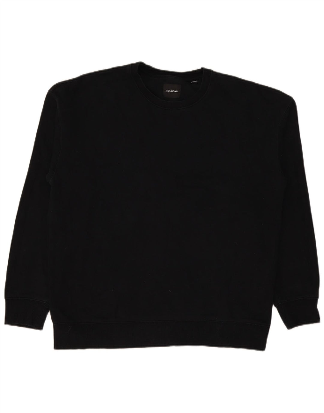 Jack & Jones Mens Sweatshirt Jumper XL Black Cotton