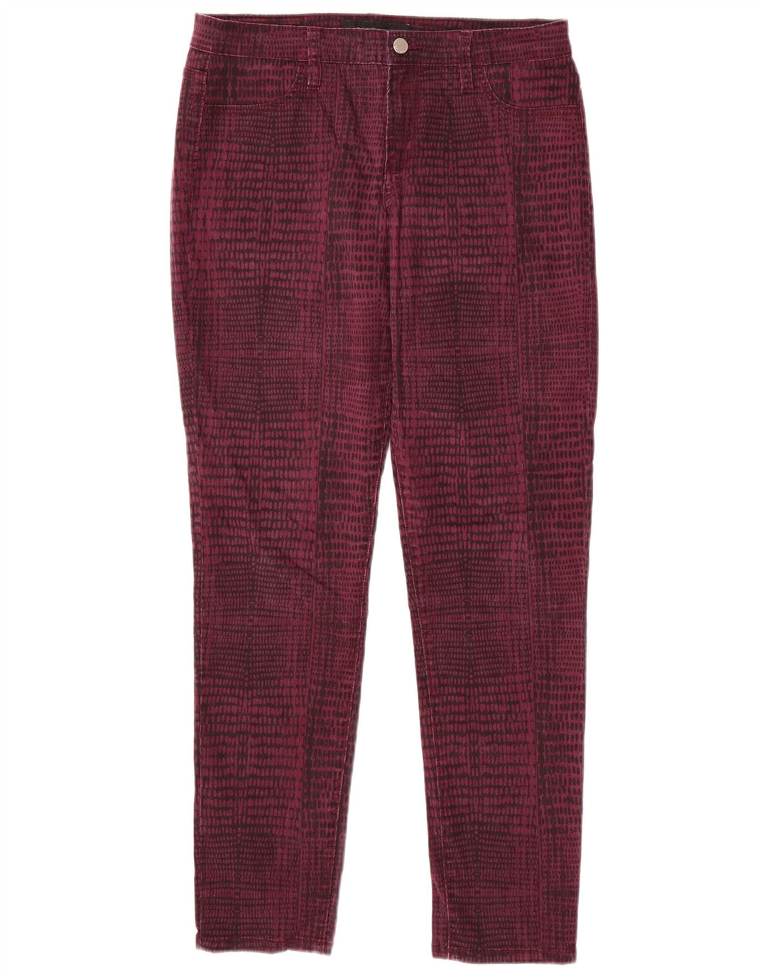 CALVIN KLEIN Womens Casual Trousers US 12 Large W32 L31 Burgundy