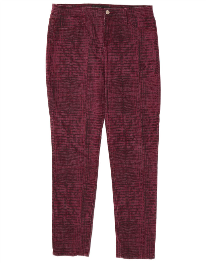 CALVIN KLEIN Womens Casual Trousers US 12 Large W32 L31 Burgundy