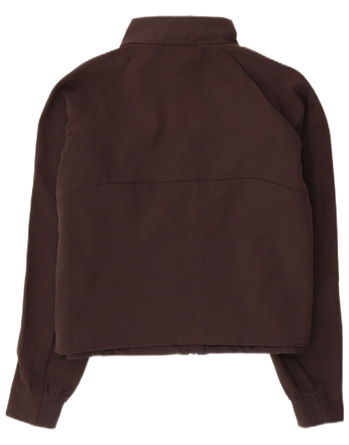 SUPERDRY Womens Crop Loose Fit Tracksuit Top Jacket UK 12 Medium Black