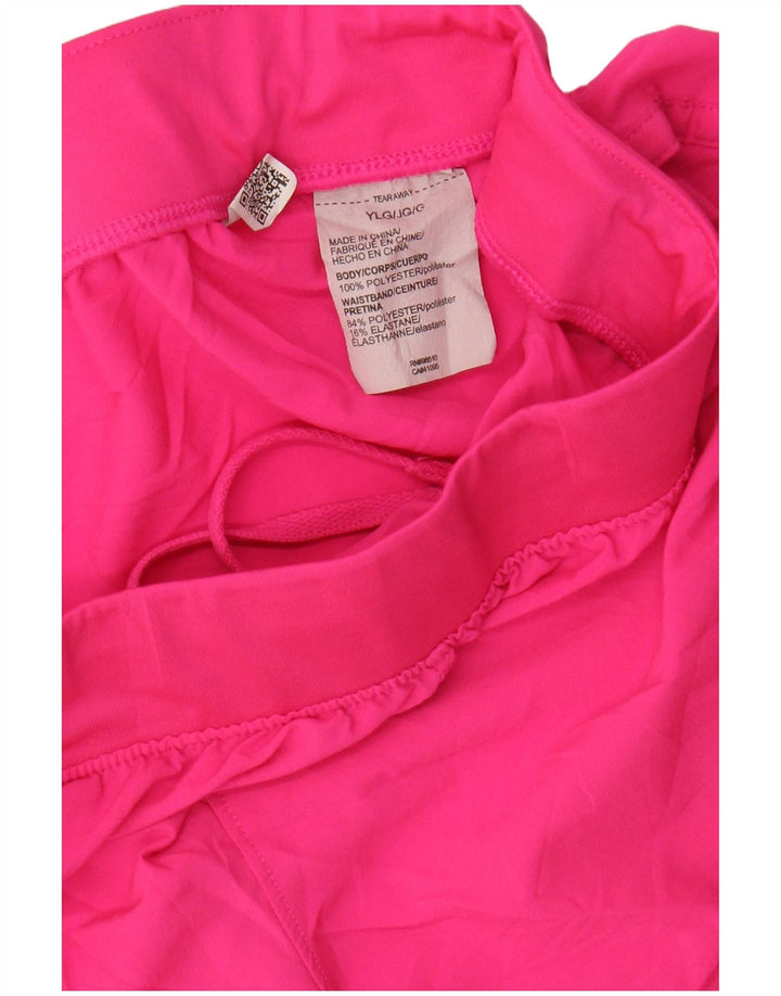 UNDER ARMOUR Girls Sport Shorts 11-12 Years Large Pink Polyester