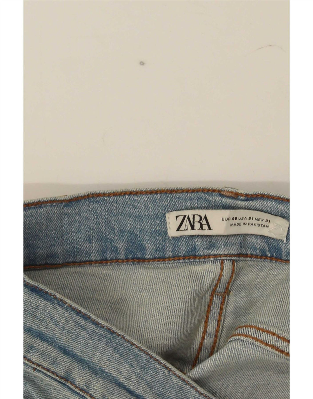 Zara Mens Straight Jeans EU 40 Medium W31 L31 Blue Cotton