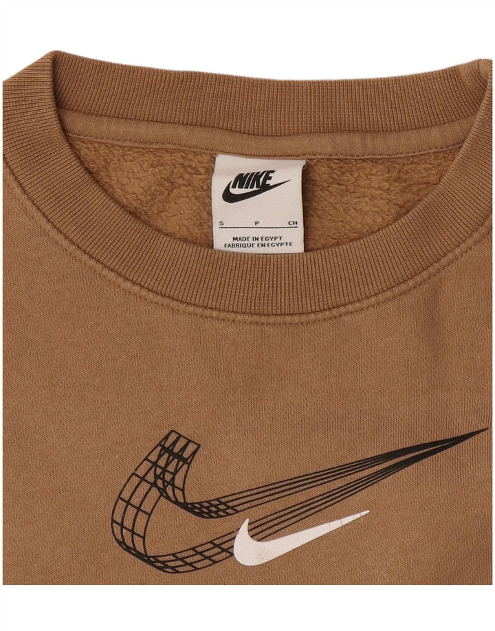 Nike Mens Graphic Sweatshirt Jumper Small Beige