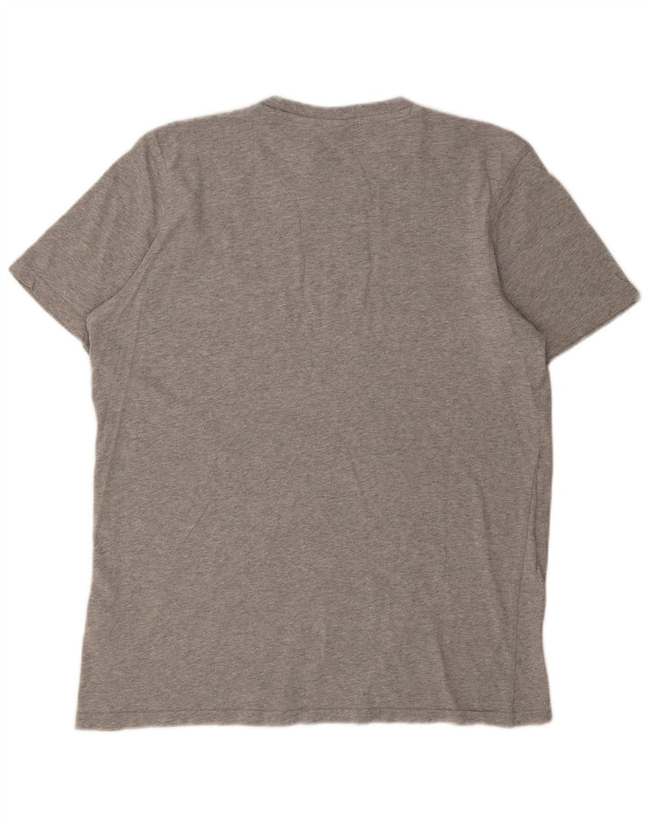 ADIDAS Mens Graphic T-Shirt Top Medium Grey Cotton