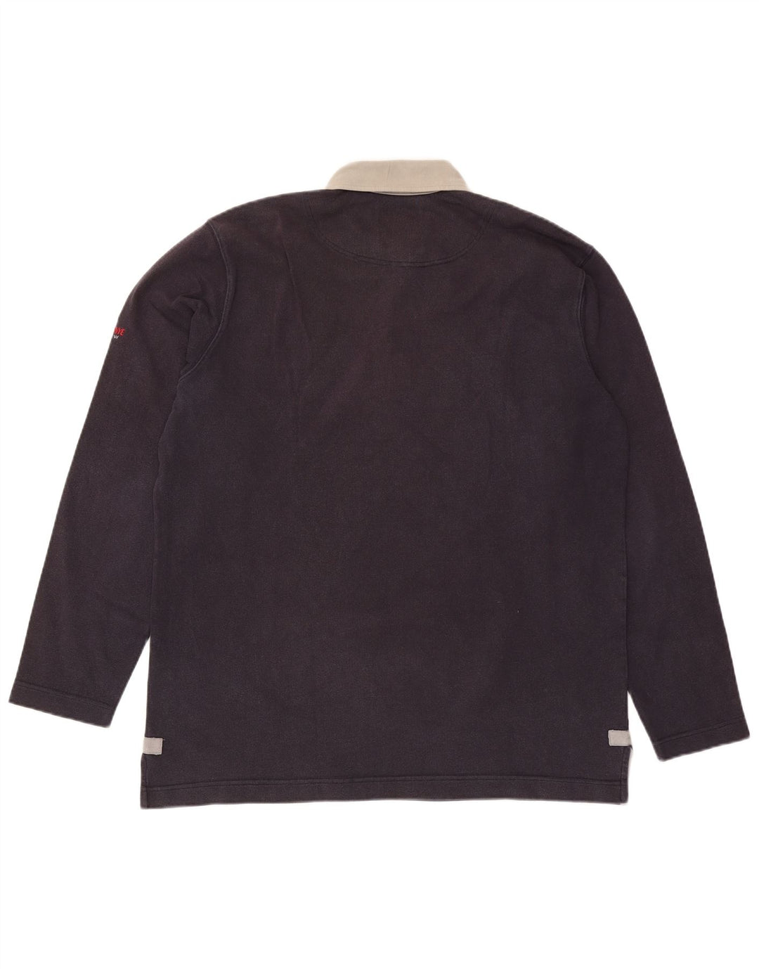 MURPHY & NYE Mens Long Sleeve Rugby Polo Shirt 2XL Navy Blue Cotton