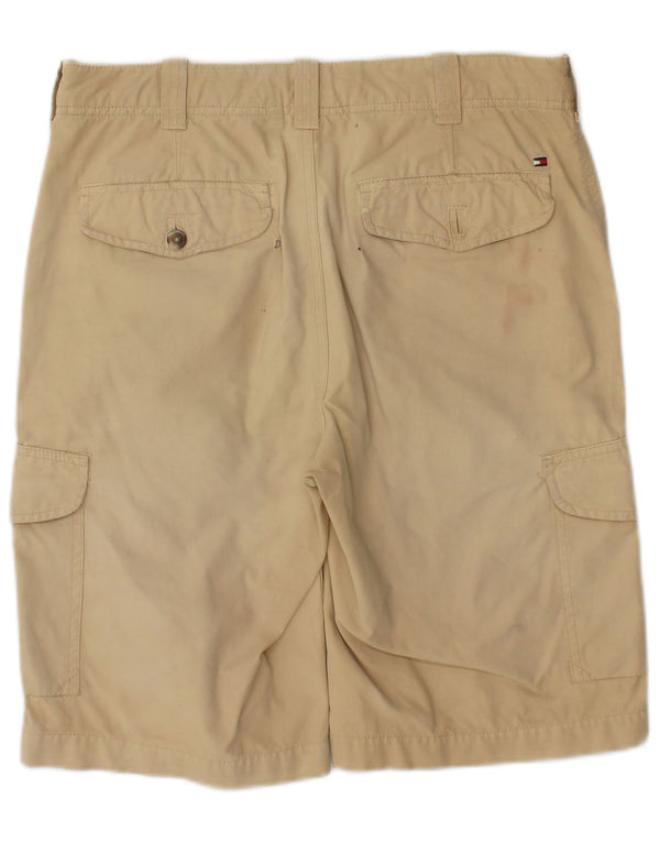 Tommy Hilfiger Mens Cargo Shorts W30 Medium Khaki Cotton