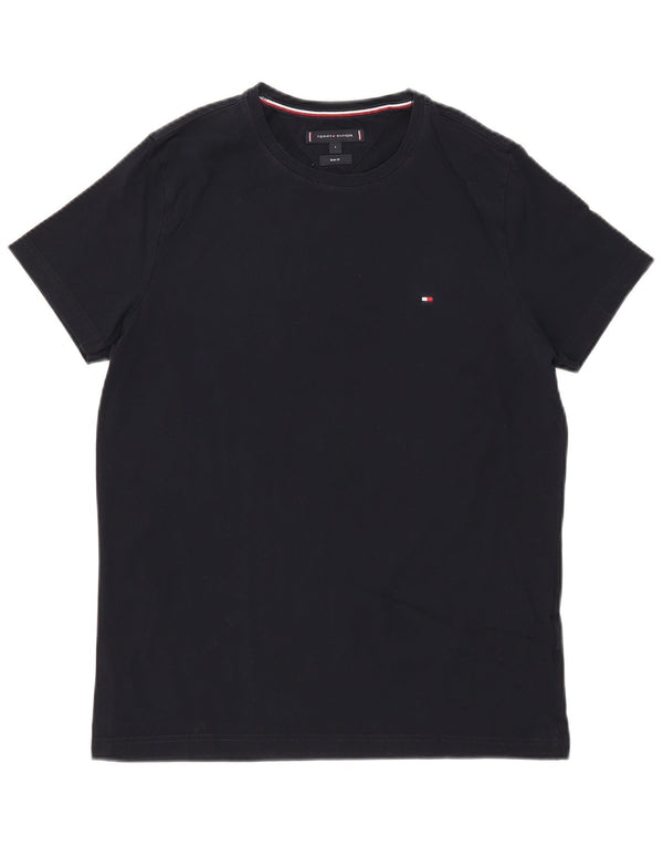 Tommy Hilfiger Mens Slim Fit T-Shirt Top Large Navy Blue