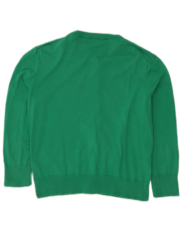 J. Crew Womens Cardigan Sweater UK 14 Large Green Cotton