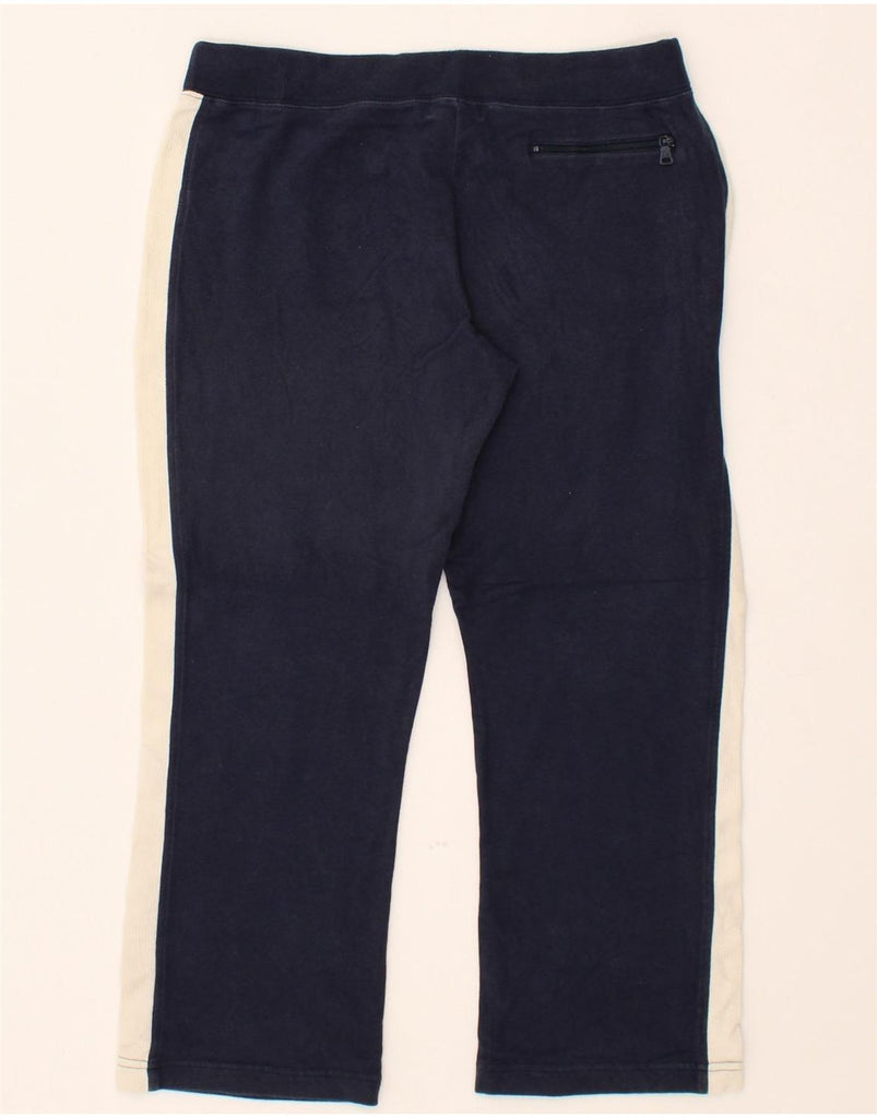 RALPH LAUREN Womens Tracksuit Trousers UK 10 Small  Navy Blue Colourblock Vintage Ralph Lauren and Second-Hand Ralph Lauren from Messina Hembry 
