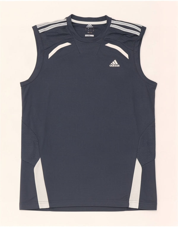 Adidas Mens Clima 365 Vest Top Small Grey Colourblock Polyester
