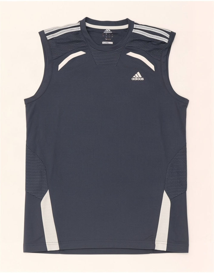 Adidas Mens Clima 365 Vest Top Small Grey Colourblock Polyester