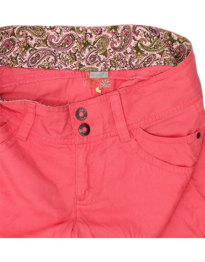 ATHLETA Womens Hot Pants US 8 Medium W30  Pink Lycra Vintage Athleta and Second-Hand Athleta from Messina Hembry 