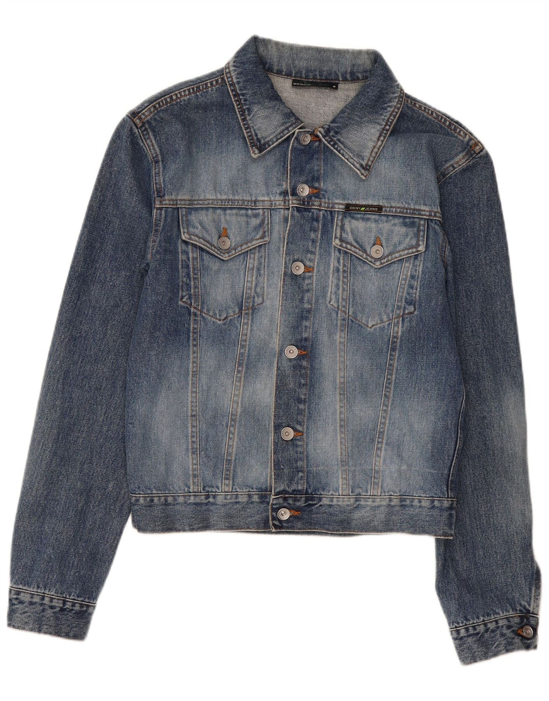 DKNY Mens Denim Jacket UK 36 Small Blue Cotton