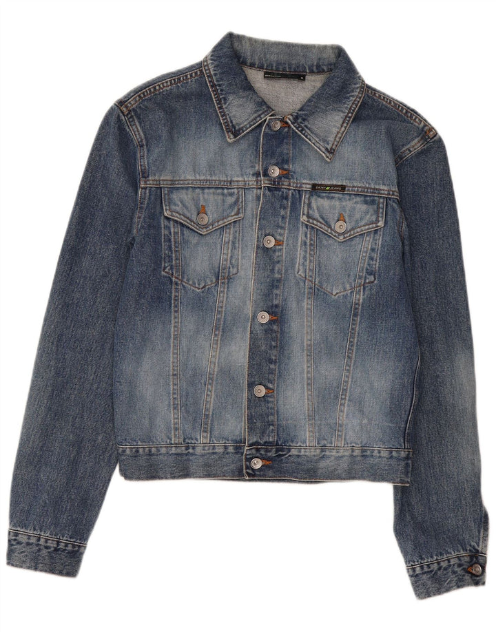 DKNY Mens Denim Jacket UK 36 Small Blue Cotton